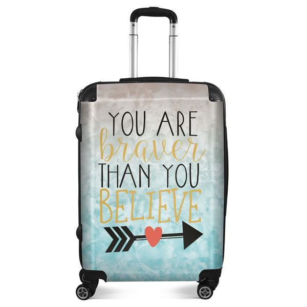 Custom Inspirational Quotes Suitcase - 24" Medium - Checked