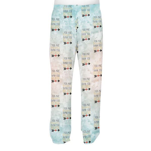 Inspirational Quotes Men's Pjs Back - on model