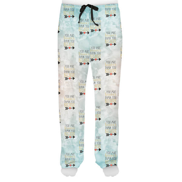 Inspirational Quotes Men's Pjs Front - on model