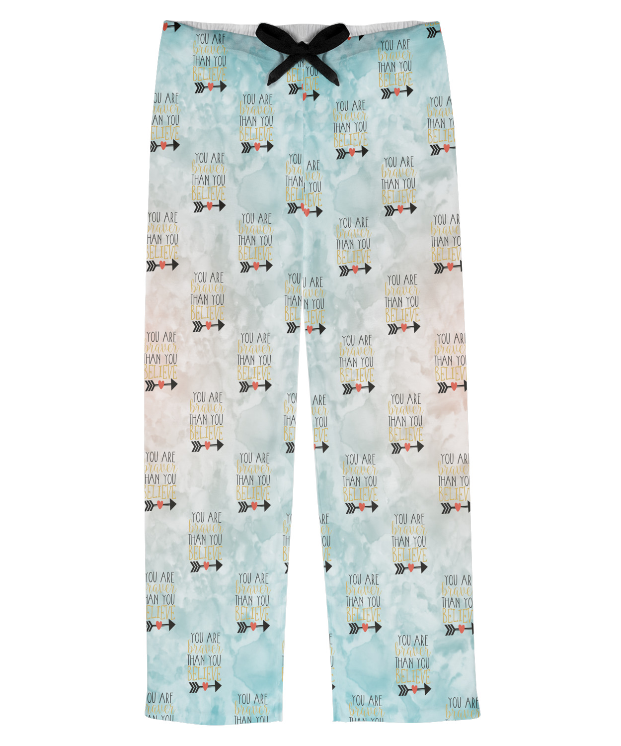 Inspirational Quotes Mens Pajama Pants XS (Personalized) YouCustomizeIt