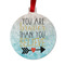 Inspirational Quotes Metal Ball Ornament - Front