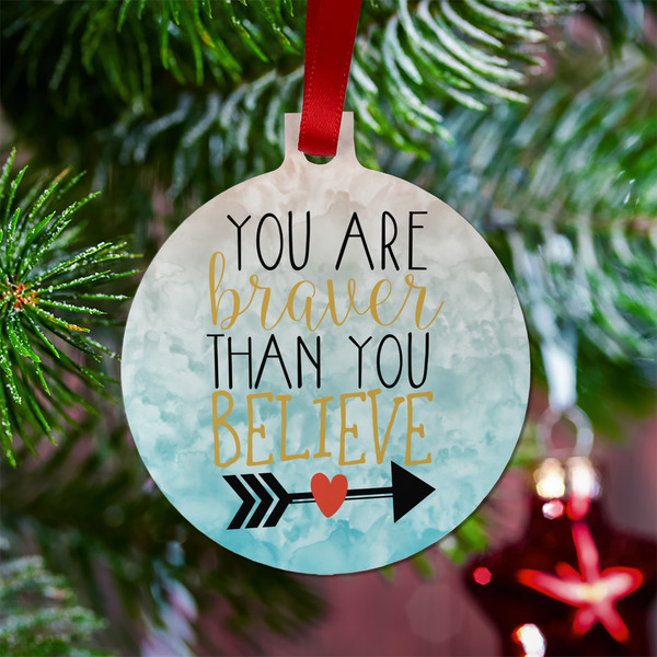 Inspirational Quotes Metal Ball Ornament - Lifestyle