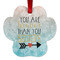 Inspirational Quotes Metal Paw Ornament - Front