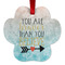 Inspirational Quotes Metal Paw Ornament - Double Sided