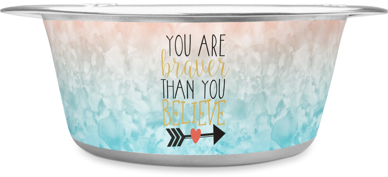 Inspirational Quotes Stainless Steel Dog Bowl Small YouCustomizeIt
