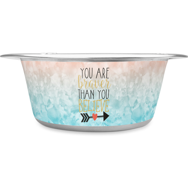 Custom Inspirational Quotes Stainless Steel Dog Bowl