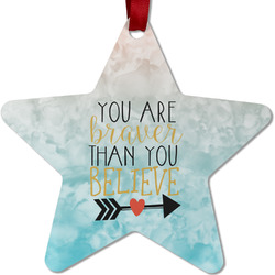 Inspirational Quotes Metal Star Ornament - Double Sided