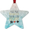 Inspirational Quotes Metal Star Ornament - Front
