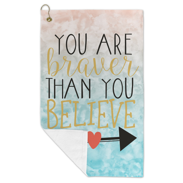 Inspirational Quotes Microfiber Golf Towels - FOLD