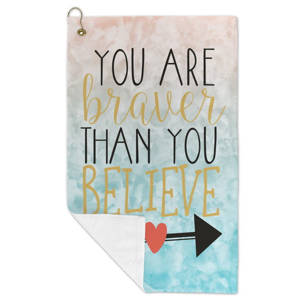 Inspirational Quotes Microfiber Golf Towels - FOLD