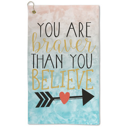 Inspirational Quotes Microfiber Golf Towel - Large