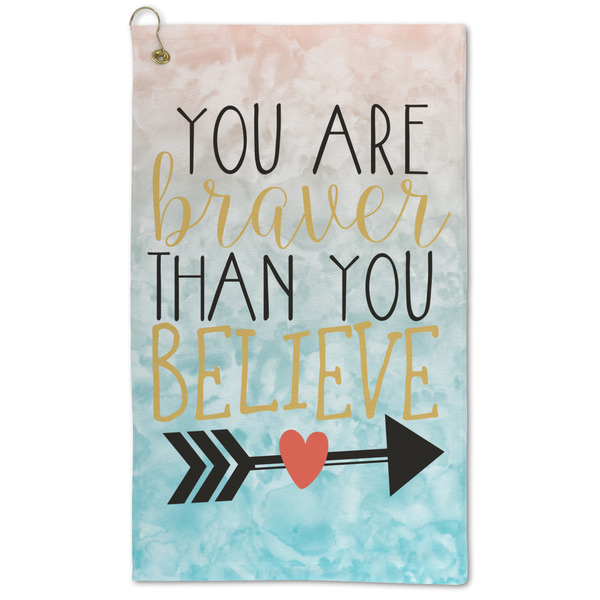 Custom Inspirational Quotes Microfiber Golf Towel - Large