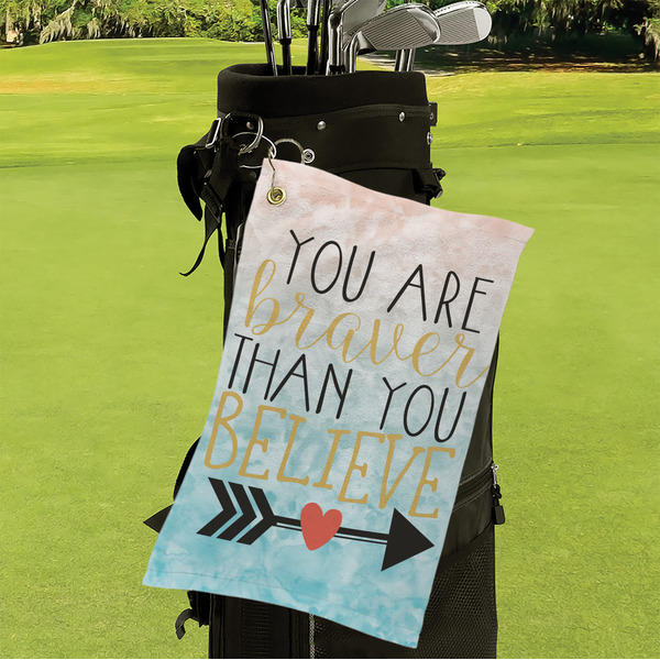 Inspirational Quotes Microfiber Golf Towels - Small - LIFESTYLE