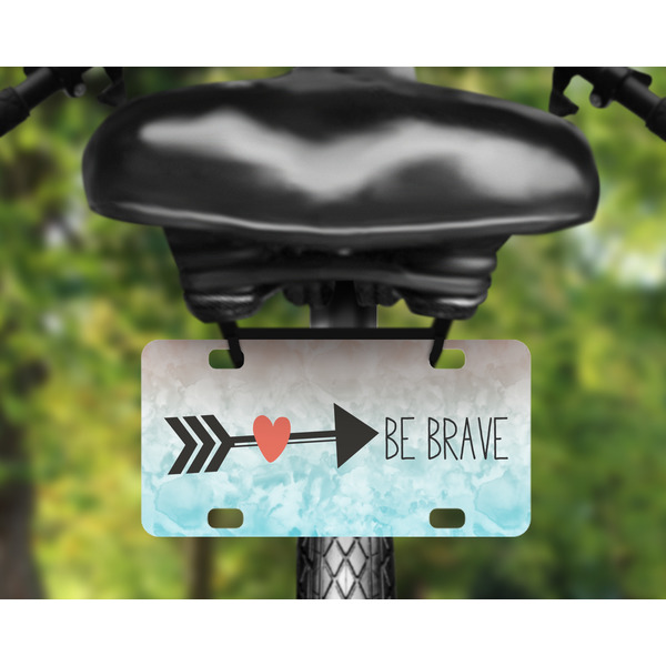 Inspirational Quotes Mini License Plate on Bicycle