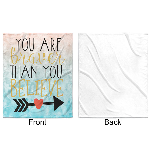 Inspirational Quotes Minky Blanket - 50"x60" - Single Sided - Front & Back