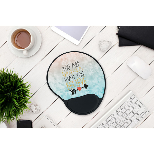 Inspirational Quotes Mouse Pad with Wrist Rest - LIFESYTLE 1