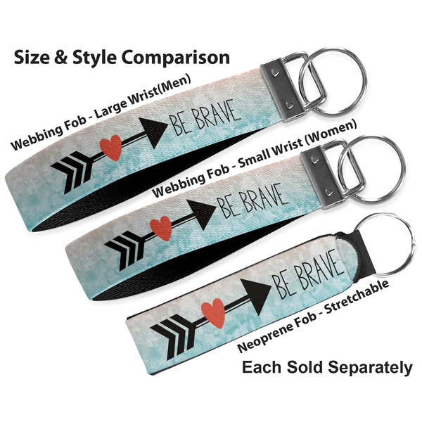 Inspirational Quotes Multiple Key Ring comparison sizes