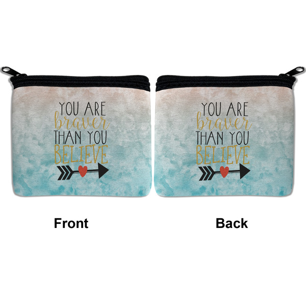 Inspirational Quotes Neoprene Coin Purse - Front & Back (APPROVAL)