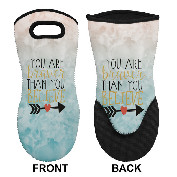 Inspirational Quotes Neoprene Oven Mitt (Front & Back)