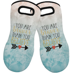 Inspirational Quotes Neoprene Oven Mitts - Set of 2