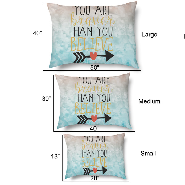 Inspirational Quotes Outdoor Dog Beds - SIZE CHART