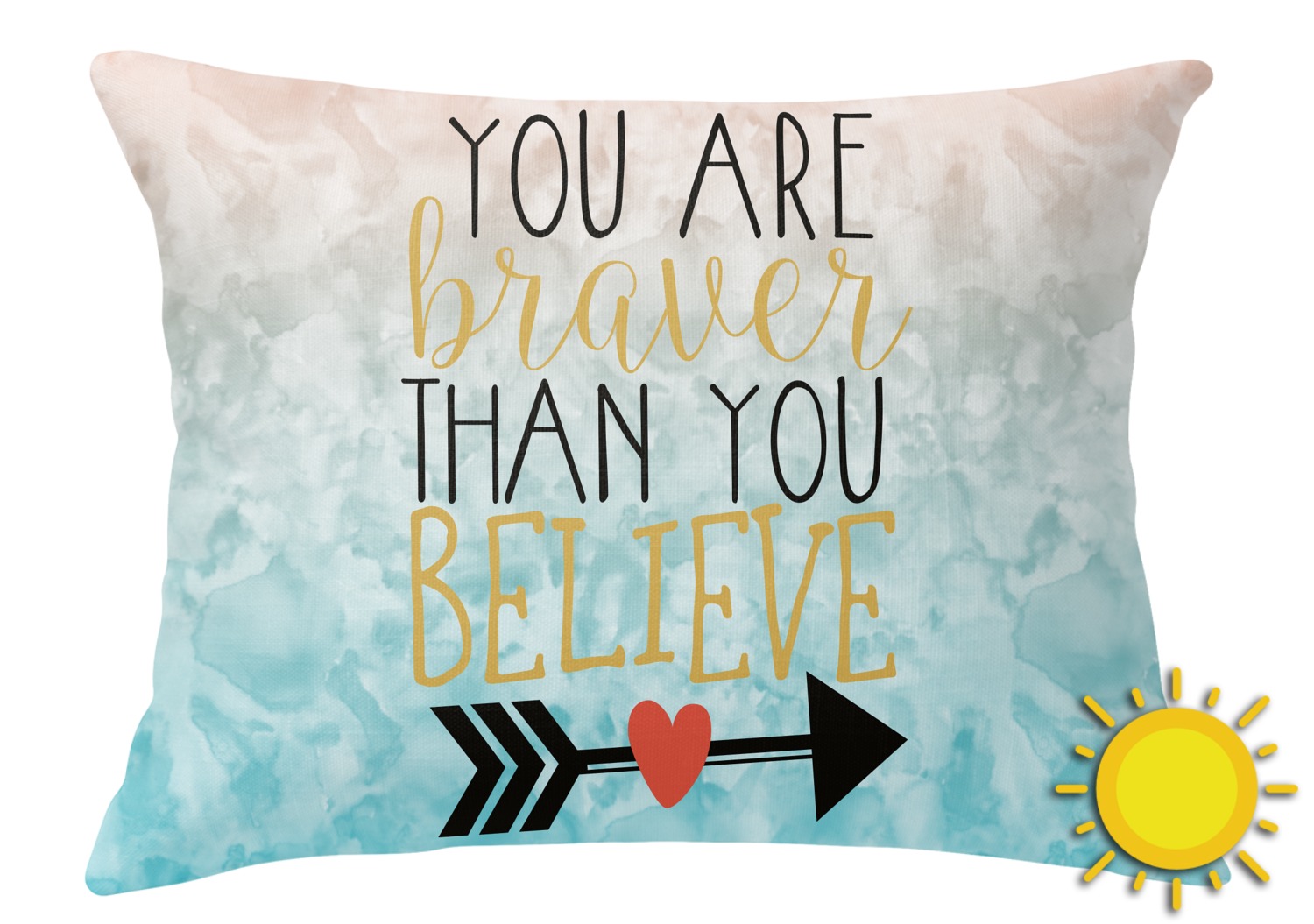 Inspirational Quotes Outdoor Throw Pillow (Rectangular) YouCustomizeIt