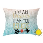 Inspirational Quotes Outdoor Throw Pillow (Rectangular)