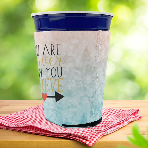 Inspirational Quotes Party Cup Sleeves - with bottom - Lifestyle