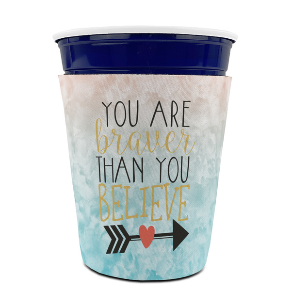 Inspirational Quotes Party Cup Sleeves - without bottom - FRONT (on cup)