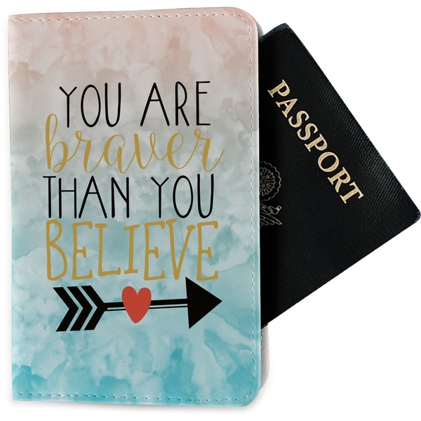 Custom Inspirational Quotes Passport Holder - Fabric