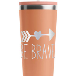 Inspirational Quotes RTIC Everyday Tumbler with Straw - 28oz - Peach - Single-Sided