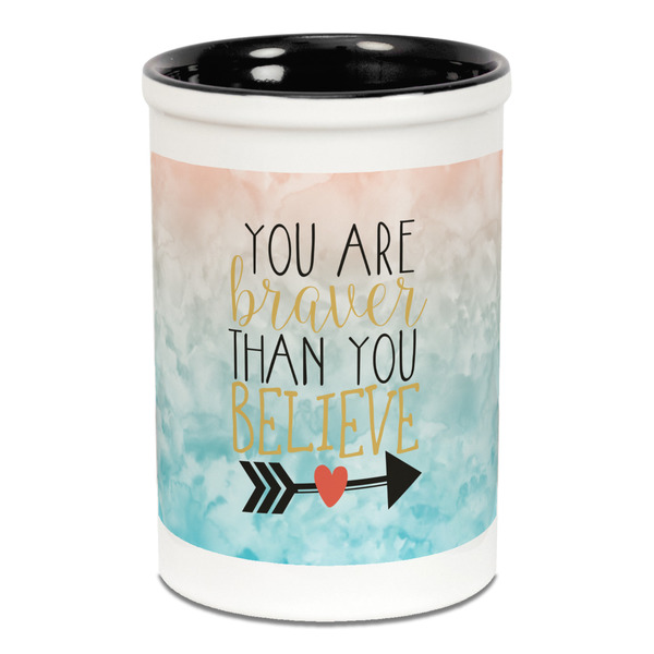 Inspirational Quotes Pencil Holder - Black