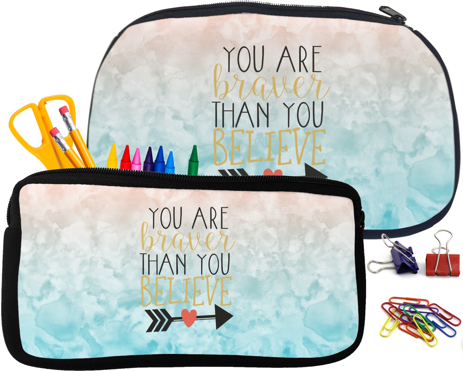 Custom Teacher Quote Neoprene Pencil Case (Personalized)