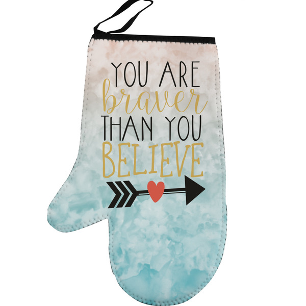 Inspirational Quotes Personalized Oven Mitt - Left