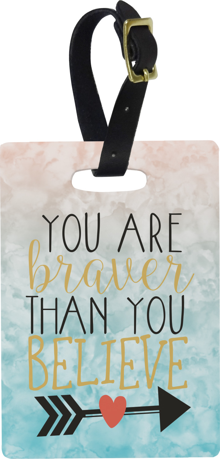 Inspirational Quotes Rectangular Luggage Tag (Personalized ...