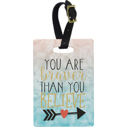 Inspirational Quotes Plastic Luggage Tag - Rectangular