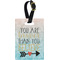 Inspirational Quotes Plastic Luggage Tag - Rectangular