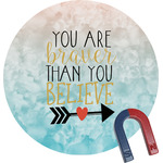 Inspirational Quotes Round Fridge Magnet