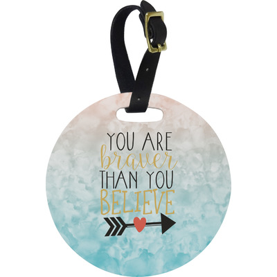 Inspirational Quotes Plastic Luggage Tag - Round