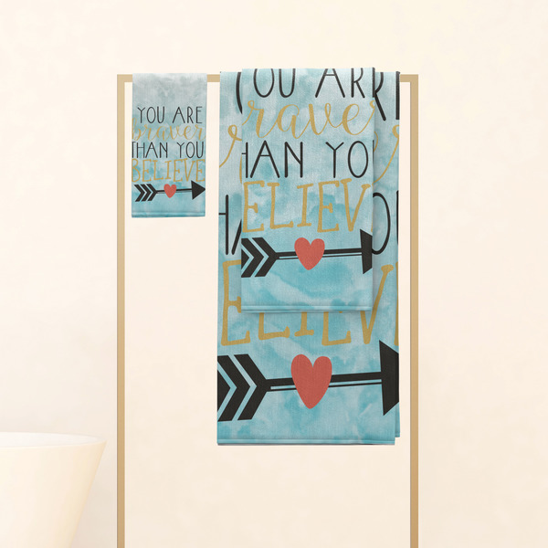 Inspirational Quotes Personalized Towel Set