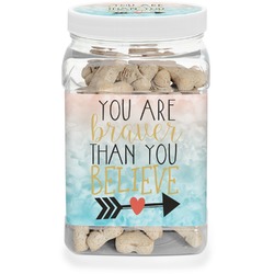 Inspirational Quotes Dog Treat Jar