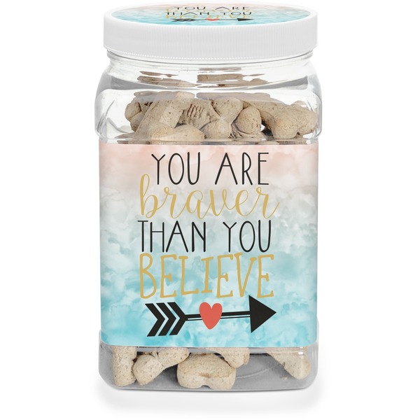 Custom Inspirational Quotes Dog Treat Jar