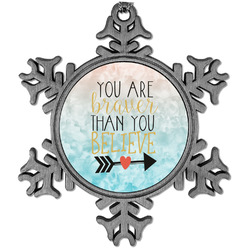 Inspirational Quotes Vintage Snowflake Ornament