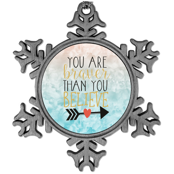 Custom Inspirational Quotes Vintage Snowflake Ornament