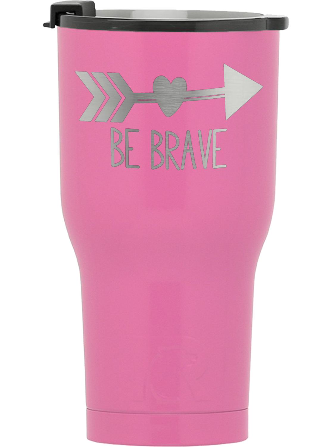 Inspirational Quotes RTIC Tumbler Pink Engraved Front YouCustomizeIt