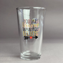 Inspirational Quotes Pint Glass - Full Color Logo