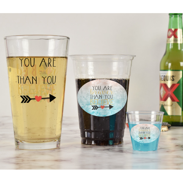 Inspirational Quotes Pint Glass - Two Content - In Context
