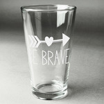 Inspirational Quotes Pint Glass - Engraved