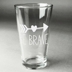 Inspirational Quotes Pint Glass - Engraved