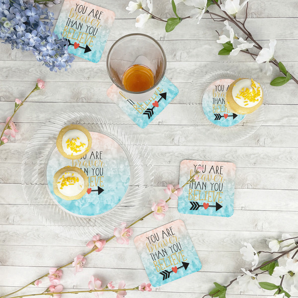 Inspirational Quotes Plastic Party Appetizer & Dessert Plates - In Context